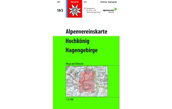 Skitourenkarten Alpenvereinskarte 10/2, Hochkönig, Hagengebirge 1:25.000 Österreichischer Alpenverein
