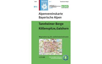 Skitourenkarten Alpenvereinskarte BY-5, Tannheimer Berge, Köllenspitze, Gaishorn 1:25.000 Österreichischer Alpenverein