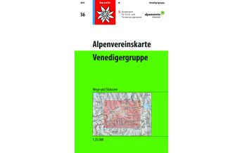 Ski Touring Maps Alpenvereinskarte 36, Venedigergruppe 1:25.000 Österreichischer Alpenverein