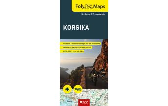 Motorradkarten Frankreich FolyMaps Karte Korsika 1:250 000 Touristik-Verlag Vellmar