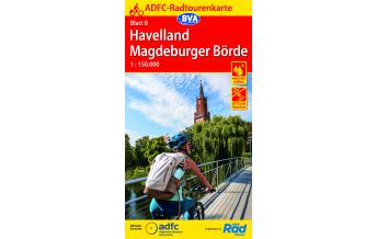 Cycling Maps Germany ADFC-Radtourenkarte 8 Havelland Magdeburger Börde 1:150.000, reiß- und BVA BikeMedia