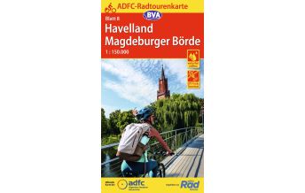 Radkarten Deutschland ADFC-Radtourenkarte 8 Havelland Magdeburger Börde 1:150.000, reiß- und KOMPASS freytag & berndt