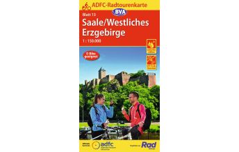Cycling Maps Germany ADFC-Radtourenkarte 13, Saale, Westliches Erzgebirge 1:150.000 BVA BikeMedia