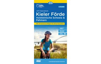 Cycling Maps Germany ADFC Regionalkarte Kieler Förde Holsteinische Schweiz & Fehmarn mit Tourenvorschlägen, 1:75.000, reiß- und wetterfest, GPS-Tracks Download, E-Bike geeignet BVA BikeMedia
