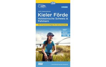 Cycling Maps Germany ADFC Regionalkarte Kieler Förde Holsteinische Schweiz & Fehmarn mit Tourenvorschlägen, 1:75.000, reiß- und wetterfest, GPS-Tracks Download, E-Bike geeignet BVA BikeMedia