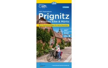 Radkarten Deutschland ADFC-Regionalkarte Radlerparadies Prignitz mit Tagestouren-Vorschlägen, 1:75.000, reiß- und wetterfest, GPS-Tracks Download BVA BikeMedia