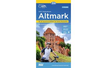 Cycling Maps Germany ADFC Regionalkarte Altmark mit Tourenvorschlägen, 1:75.000, reiß- und wetterfest, GPS-Tracks Download, E-Bike geeignet, mit Knotenpunkten BVA BikeMedia