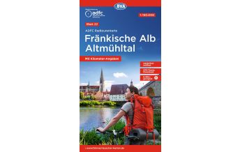 Radkarten Deutschland ADFC Radtourenkarte 22, Fränkische Alb, Altmühltal 1:150.000 KOMPASS freytag & berndt