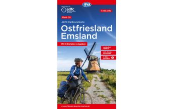 Radkarten Niederlande ADFC-Radtourenkarte 5, Ostfriesland, Emsland 1:150.000 KOMPASS freytag & berndt