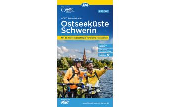 Radkarten Deutschland ADFC-Regionalkarte Ostseeküste, Schwerin 1:75.000 BVA BikeMedia