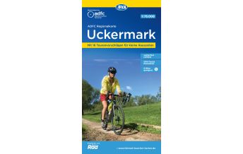 Cycling Maps Germany ADFC-Regionalkarte Uckermark 1:75.000 BVA BikeMedia