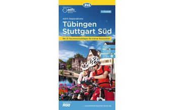 Radkarten Deutschland ADFC-Regionalkarte Tübingen/Reutlingen Stuttgart Süd, 1:75.000, reiß- und wetterfest, GPS-Tracks Download KOMPASS freytag & berndt