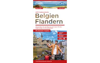 Radkarten Frankreich ADFC-Radtourenkarte BEL 1, Belgien - Flandern 1:150.000 BVA BikeMedia