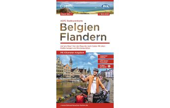 Radkarten Frankreich ADFC-Radtourenkarte BEL 1, Belgien - Flandern 1:150.000 KOMPASS freytag & berndt