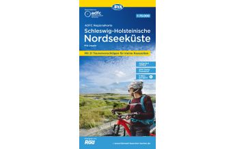 Radkarten Deutschland ADFC-Regionalkarte Schleswig-Holsteinische Nordseeküste mit Inseln 1:7 KOMPASS freytag & berndt