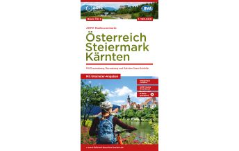 Radkarten Österreich ADFC-Radtourenkarte ÖS3, Österreich - Steiermark, Kärnten 1:150.000 BVA BikeMedia