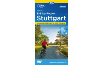Cycling Maps Germany ADFC-Regionalkarte E-Bike-Region Stuttgart, 1:75.000, mit Tagestourenvorschlägen, reiß- und wetterfest, GPS-Tracks Download BVA BikeMedia