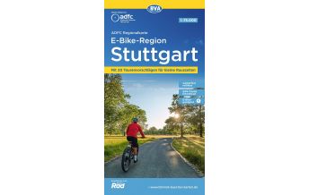 Cycling Maps Germany ADFC-Regionalkarte E-Bike-Region Stuttgart, 1:75.000, mit Tagestourenvorschlägen, reiß- und wetterfest, GPS-Tracks Download BVA BikeMedia
