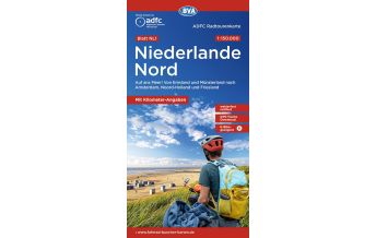 Radkarten ADFC-Radtourenkarte NL 1, Niederlande Nord 1:150.000 KOMPASS freytag & berndt
