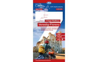 Cycling Maps Italy ADFC-Radtourenkarte IT-PO, 7-Tage-Radtour Venedig-Florenz 1:200.000 BVA BikeMedia