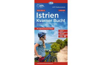 Radkarten Slowenien ADFC-Radtourenkarte KRO-IS, Istrien, Kvarner Bucht 1:100.000 KOMPASS freytag & berndt