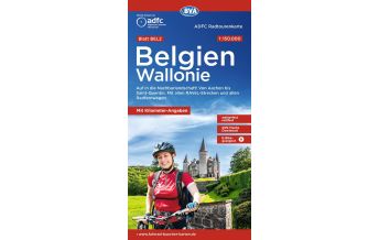 Cycling Maps France ADFC-Radtourenkarte BEL 2 Belgien Wallonie 1:150.000 BVA BikeMedia