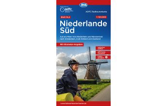 Radkarten Niederlande ADFC-Radtourenkarte NL 2, Niederlande Süd 1:150.000 BVA BikeMedia