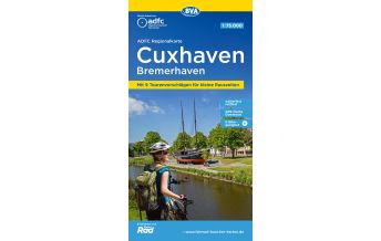 Radkarten Deutschland ADFC Regionalkarte Cuxhaven Bremerhaven mit Tourenvorschlägen 1:75.000 KOMPASS freytag & berndt
