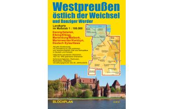 Straßenkarten Polen Landkarte Westpreußen östlich der Weichsel und Danziger Werder Bloch 