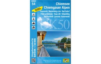 Wanderkarten Tirol UK50-54 Chiemsee, Chiemgauer Alpen 1:50.000 LDBV