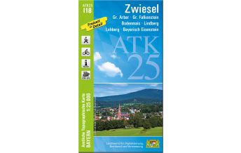Wanderkarten Bayern Bayerische ATK25-I18, Zwiesel 1:25.000 LDBV