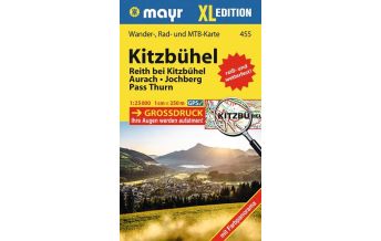 Mayr Wander-, Rad- und MTB-Karte 455, Kitzbühel XL 1:25.000 KOMPASS freytag & berndt