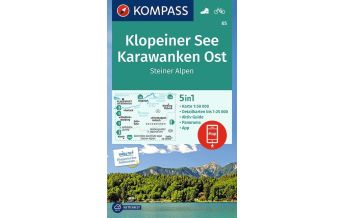 Wanderkarten Kärnten Kompass-Karte 65, Klopeiner See, Karawanken Ost, Steiner Alpen 1:50.000 KOMPASS freytag & berndt
