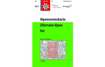 Ski Touring Maps Alpenvereinskarte 35/3, Zillertaler Alpen - Ost 1:25.000 Österreichischer Alpenverein