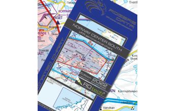 Aviation Charts VFR Luftfahrtkarte 2025 - Norway Center South 1:500.000 Rogers Data