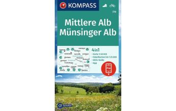 Hiking Maps Germany KOMPASS Wanderkarte Mittlere Alb, Münsinger Alb Kompass-Karten GmbH