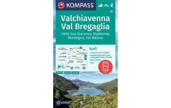 Wanderkarten KOMPASS Wanderkarte 92 Chiavenna/Val Bregaglia 1:50.000 KOMPASS freytag & berndt