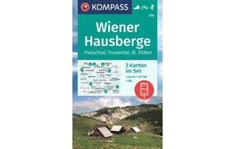 Wanderkarten Niederösterreich Kompass-Kartenset 210, Wiener Hausberge, Pielachtal, Traisental 1:50.000 KOMPASS freytag & berndt