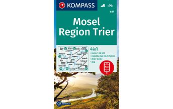 Hiking Maps Germany Kompass-Karte 834, Mosel, Region Trier 1:50.000 Kompass-Karten GmbH