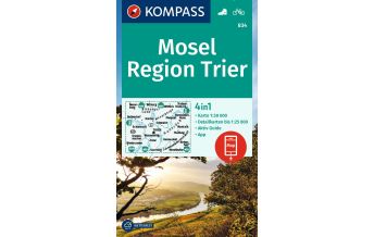 Hiking Maps Germany Kompass-Karte 834, Mosel, Region Trier 1:50.000 Kompass-Karten GmbH