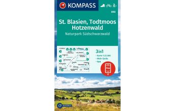KOMPASS Wanderkarte 898 St. Blasien, Todtmoos, Hotzenwald, Naturpark Südschwarzwald 1:25.000 KOMPASS freytag & berndt