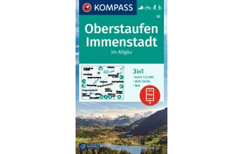 Wanderkarten Deutschland KOMPASS Wanderkarte 02 Oberstaufen, Immenstadt im Allgäu 1:25.000 KOMPASS freytag & berndt