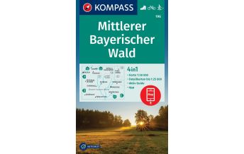Hiking Maps Bavaria Kompass-Karte 196, Mittlerer Bayerischer Wald 1:50.000 Kompass-Karten GmbH