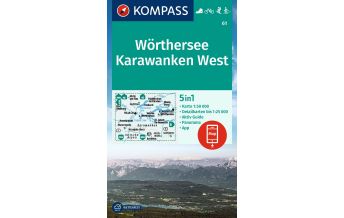 Hiking Maps Austria Kompass-Karte 61, Wörthersee, Karawanken West 1:50.000 Kompass-Karten GmbH