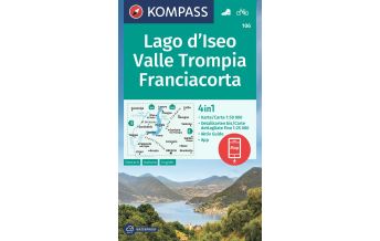 Wanderkarten Italien Kompass-Karte 106, Lago d'Iseo, Valle Trompia, Franciacorta 1:50.000 KOMPASS freytag & berndt