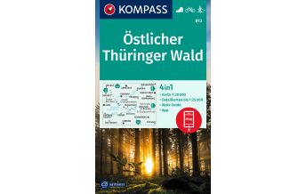 Hiking Maps Germany KOMPASS Wanderkarte 813 Östlicher Thüringer Wald Kompass-Karten GmbH