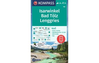 Wanderkarten Bayern KOMPASS Wanderkarte 182 Isarwinkel, Bad Tölz, Lenggries 1:50.000 KOMPASS freytag & berndt