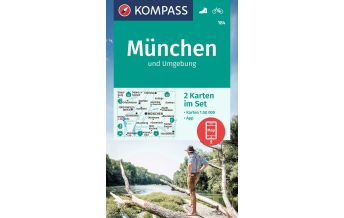 Wanderkarten Bayern KOMPASS Wanderkarte 184 München und Umgebung KOMPASS freytag & berndt