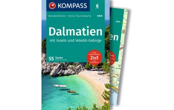 Hiking Maps Croatia KOMPASS Wanderführer Dalmatien mit Inseln, Velebit-Gebirge und Plitvicer Seen, 55 Touren mit Extra-Tourenkarte Kompass-Karten GmbH