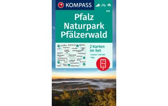 Hiking Maps Germany Kompass-Kartenset 826, Pfalz, Naturpark Pfälzerwald 1:50.000 Kompass-Karten GmbH